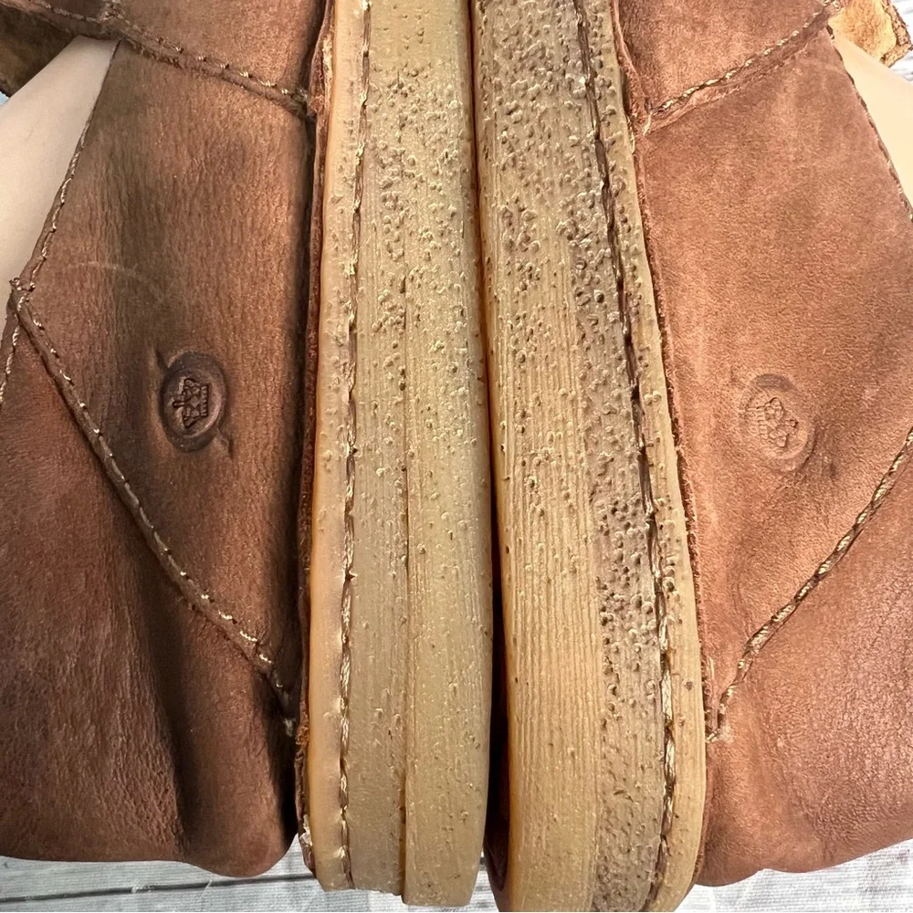 Born Stewie II Brown Suede Loafers Mens‎ 9.5 Soft Leather Slip On Shoes